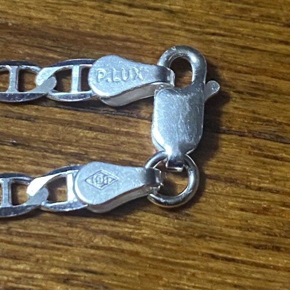 Menโs Solid Sterling Silver Mariner Design Necklace. - Picture 4 of 7